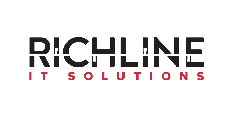 Richline logo with line and network nodes